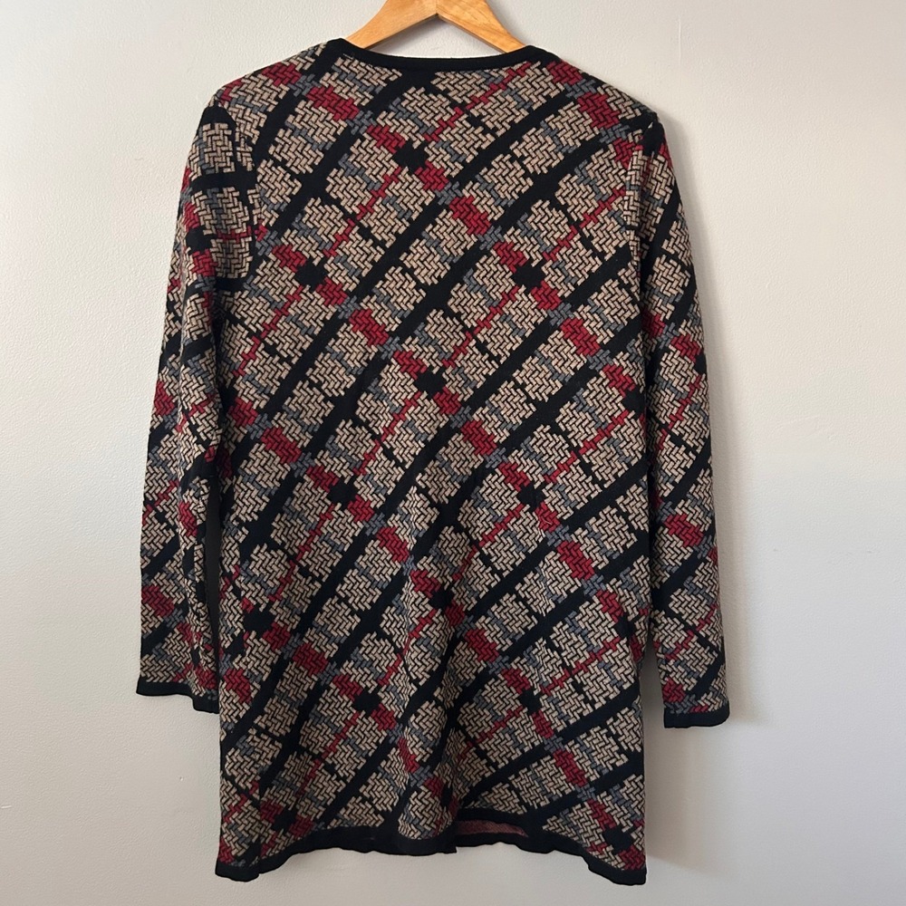 Pendleton Sweater Womens Petite Large Long Cardigan 100% Merino Wool Geometric - Picture 3 of 9